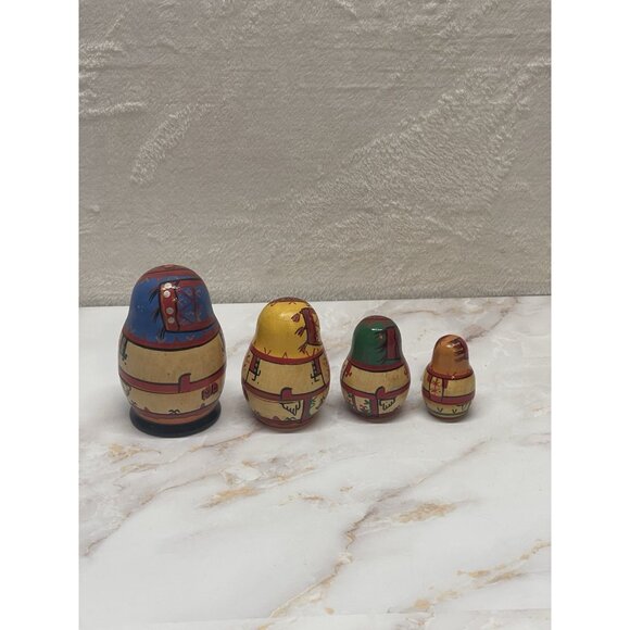 Russian Matryoshka Nesting Doll 4 Piece Vintage USSR - Picture 13 of 15